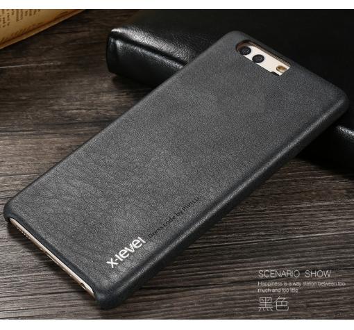Оригинален кожен гръб X-level Vintage Series за Huawei P10 Plus - черен