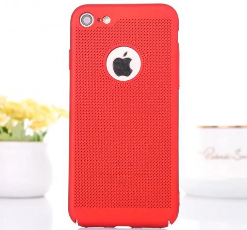 Твърд гръб за Apple iPhone 6 / iPhone 6S - червен / Grid