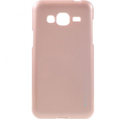 Луксозен силиконов калъф / гръб / TPU MERCURY i-Jelly Case Metallic Finish за Samsung J3 2016 J320 - Rose Gold