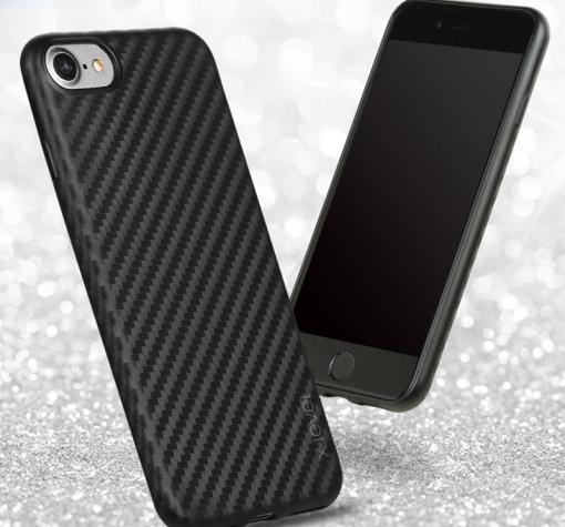Оригинален гръб X-level за Apple iPhone 7 - черен / карбон