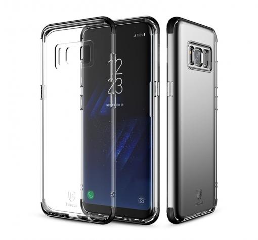 Оригинален гръб Baseus Armor Case за Samsung S8 G950 - прозрачен / черен кант