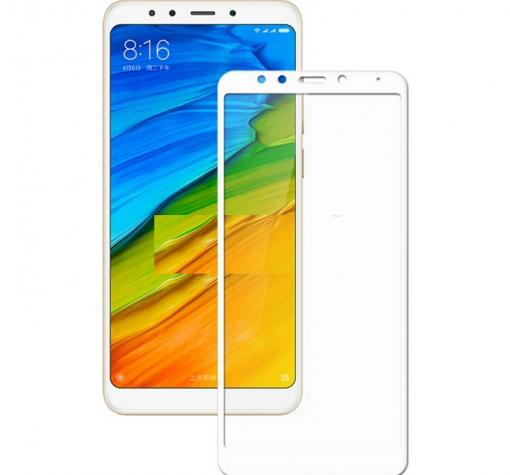5D full cover Tempered glass Full Glue screen protector Xiaomi Redmi 5 Plus / Извит стъклен скрийн протектор с лепило от вътрешната страна за Xiaomi Redmi 5 Plus - бял