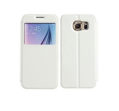 Луксозен калъф Flip тефтер S-View със стойка KALAIDENG Sun Series за Samsung S7 G930 / Samsung S7 - бял