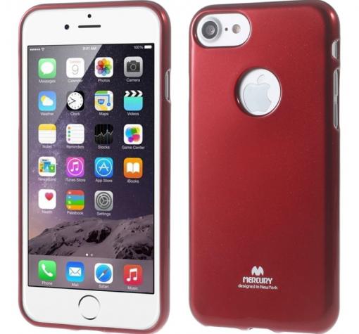 Луксозен силиконов калъф / гръб / TPU Mercury GOOSPERY Jelly Case за Apple iPhone 7 - тъмно червен