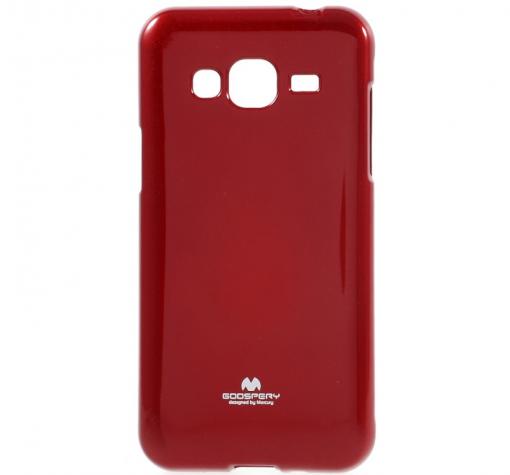 Луксозен силиконов калъф / гръб / TPU Mercury GOOSPERY Jelly Case за Samsung J3 2016 J320 - тъмно червен