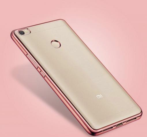 Луксозен силиконов гръб TPU за Huawei Nova - прозрачен / Rose Gold кант