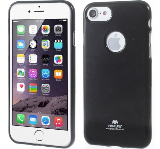 Луксозен силиконов калъф / гръб / TPU Mercury GOOSPERY Jelly Case за Apple iPhone 7 - черен