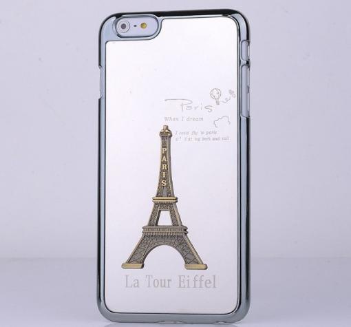 Луксозен твърд гръб / капак / 3D за Apple iPhone 6 / iPhone 6S - La Tour Eiffel / алуминиев