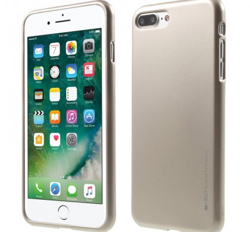 Луксозен силиконов калъф / гръб / TPU MERCURY i-Jelly Case Metallic Finish за Apple iPhone 7 Plus - златист