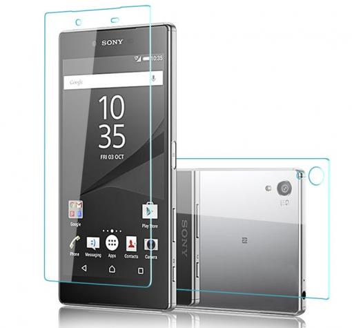 Удароустойчив скрийн протектор за Sony Xperia XA - прозрачен / лице и гръб