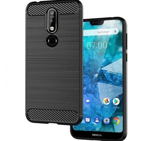 Силиконов калъф / гръб / TPU за Nokia 4.2 - черен / carbon