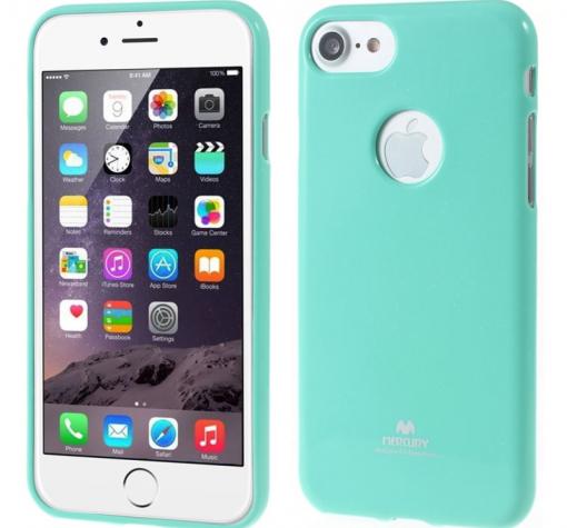 Луксозен силиконов калъф / гръб / TPU Mercury GOOSPERY Jelly Case за Apple iPhone 7 - светло зелен