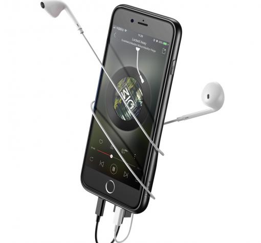 Оригинален калъф / гръб / TPU Baseus Audio Case за Apple iPhone X - черен