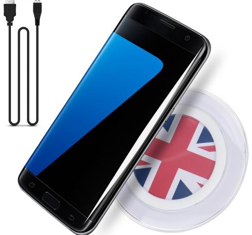 Универсално зарядно за безжично захранване / Wireless Charger - Retro British Flag