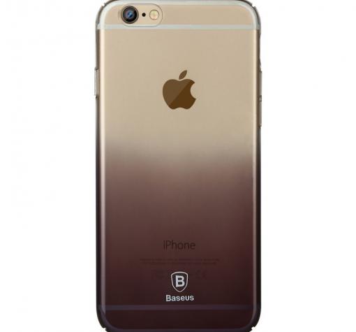 Луксозен твърд гръб / капак / BASEUS GRADIENT Series за Apple iPhone 6 4.7'' - прозрачен / сив