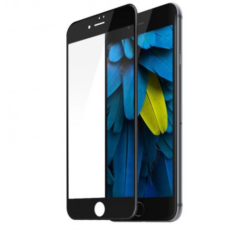 3D full cover Tempered glass screen protector Apple iPhone 7 / Извит стъклен скрийн протектор за Apple iPhone 7 - черен