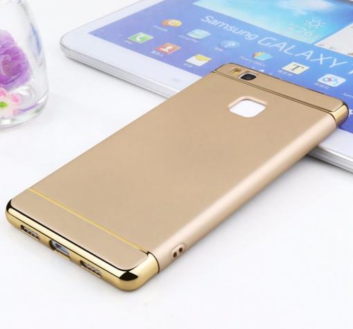 Твърд гръб 3 in1 за Huawei P9 Lite - златист / мат