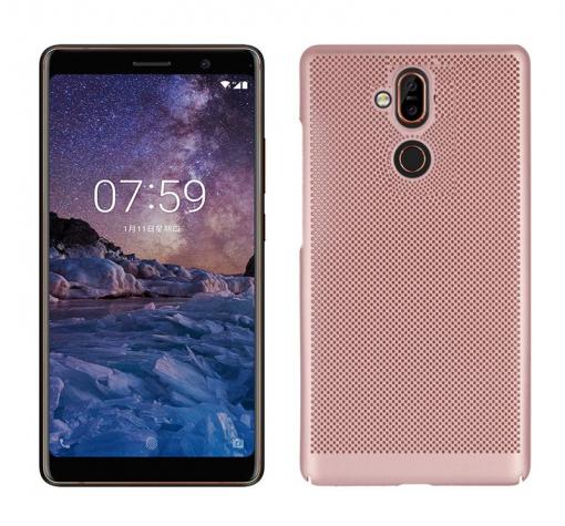 Луксозен твърд гръб за Huawei Mate 20 Lite - Rose Gold / Grid