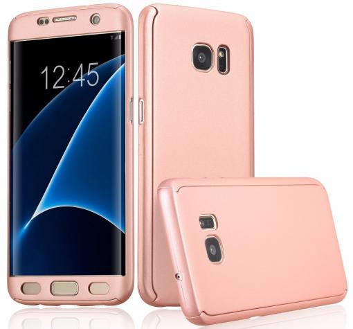 Твърд гръб Magic Skin 360° FULL за Samsung S7 Edge G935 - Rose Gold