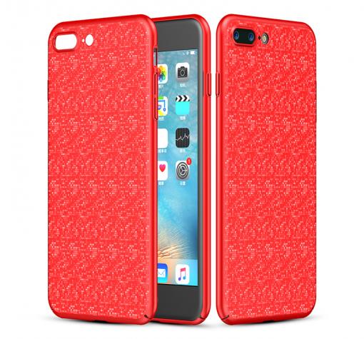Луксозен твърд калъф / гръб / Baseus Plaid Case Back Cover Skin за Apple iPhone 7 Plus / iPhone 8 Plus - червен