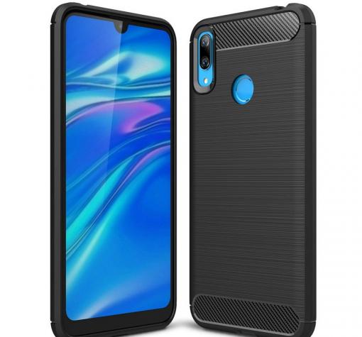 Силиконов калъф / гръб / TPU за Huawei Y6 2019 - черен / carbon