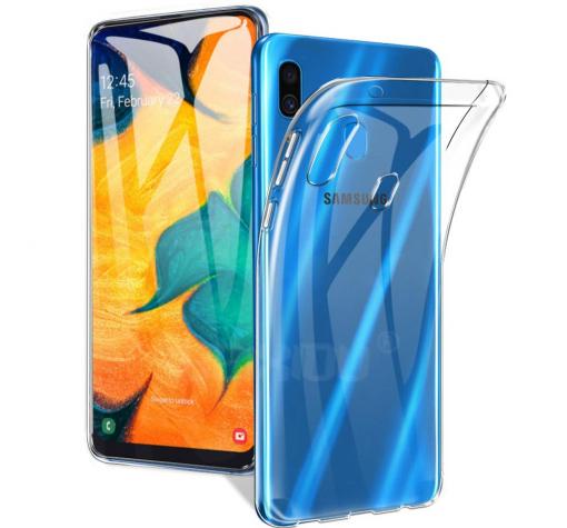 Ултра тънък силиконов калъф / гръб / TPU Ultra Thin за Samsung A30 - прозрачен