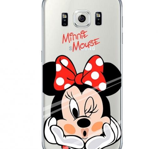 Ултра тънък силиконов калъф / гръб / TPU Ultra Thin за Samsung J500 J5 - прозрачен / Minnie Mouse