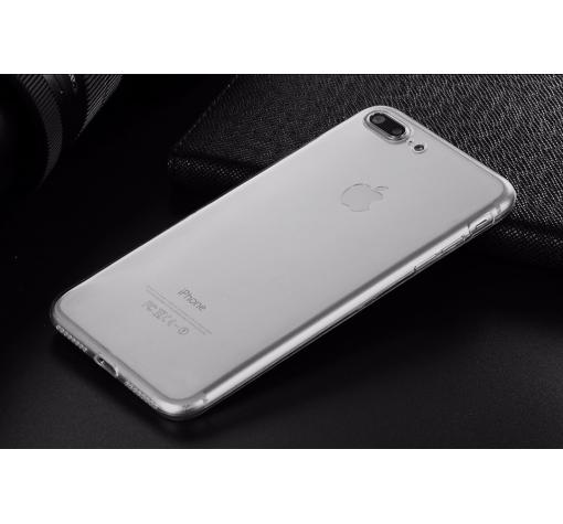 Ултра тънък силиконов калъф / гръб / TPU Ultra Thin за Apple iPhone 7 Plus - сив / прозрачен