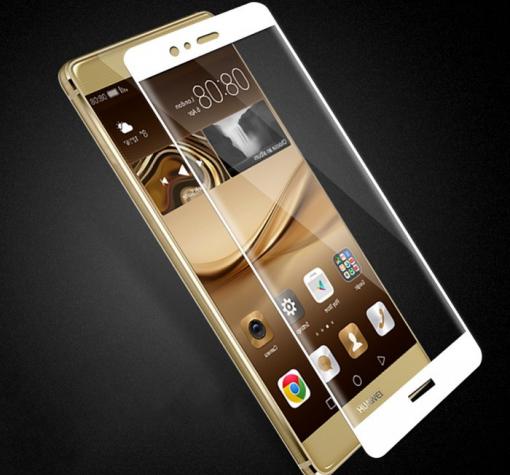 3D full cover Tempered glass screen protector Huawei Y7 / Извит стъклен скрийн протектор Huawei Y7 - бял
