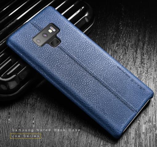 Луксозен кожен гръб USAMS Joe Series за Samsung Note 9 - тъмно син