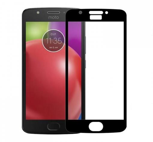 3D full cover Tempered glass screen protector Lenovo Moto E4 Plus / Извит стъклен скрийн протектор Lenovo Moto E4 Plus - черен