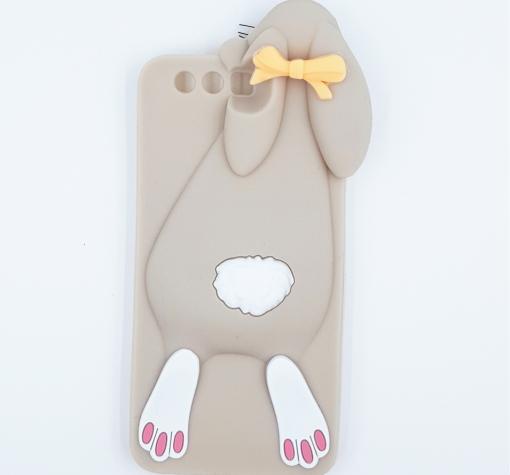 Силиконов калъф / гръб / TPU / PINK 3D за Huawei P10 - MOSCHINO / заек / сив