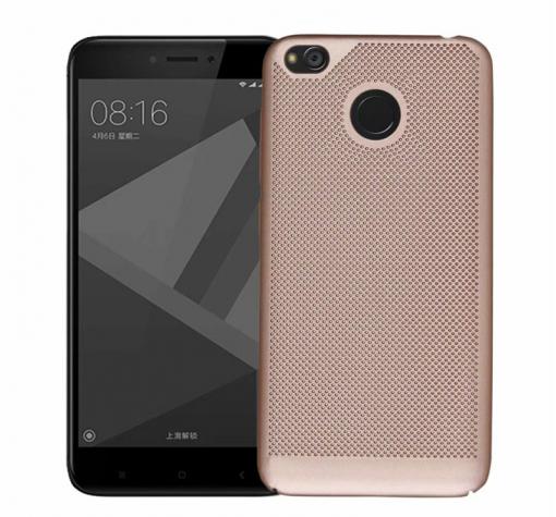 Твърд гръб за Apple iPhone 6 / iPhone 6S - златист / Grid