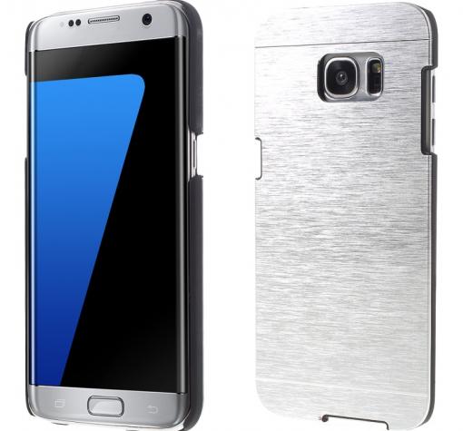 Луксозен твърд гръб MOTOMO за Samsung S7 Edge G935 - сребрист