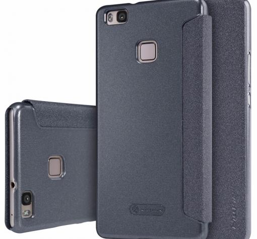 Луксозен кожен калъф Flip тефтер NILLKIN Sparkle за Huawei P9 Lite - черен