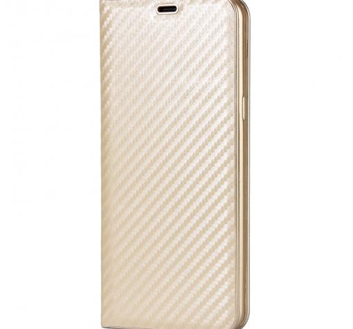 Луксозен кожен калъф Flip тефтер bSmart за Samsung A50/A30s/A50s - златист / carbon