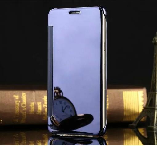 Луксозен калъф Clear View Cover с твърд гръб за Samsung S8 G950 - тъмно син