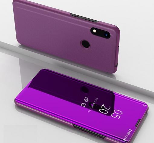 Луксозен калъф огледален Clear View Cover с твърд гръб за Xiaomi Mi Note 10 / Note 10 Pro - лилав