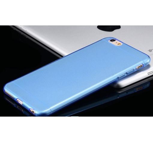 Ултра тънък силиконов калъф / гръб / TPU Ultra Thin за Apple iPhone 6 4.7" - син / прозрачен
