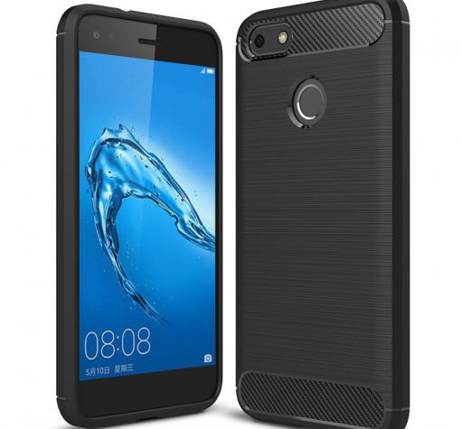 Силиконов калъф / гръб / TPU за Motorola Moto E6 Play - черен / carbon