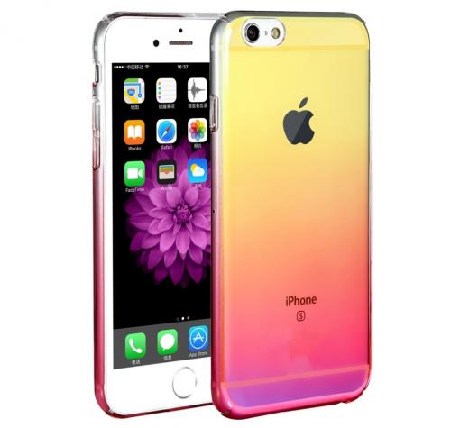 Луксозен гръб Glaze Case за Apple iPhone 6 Plus / iPhone 6S Plus - преливащ / златисто и розово