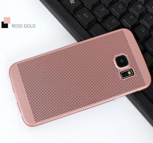 Твърд гръб за Samsung S7 Edge G935 - Rose Gold / Grid
