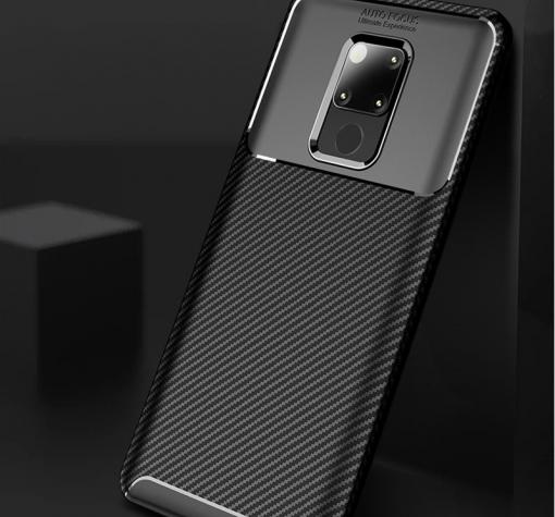 Луксозен силиконов калъф / гръб / TPU Auto Focus за Huawei Mate 20 - черен / Carbon