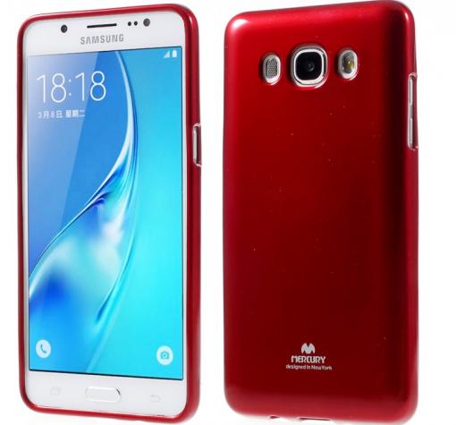 Луксозен силиконов калъф / гръб / TPU Mercury GOOSPERY Jelly Case за Samsung J5 2016 J510 - тъмно червен