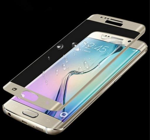 3D full cover Tempered glass screen protector Samsung S7 Edge G935 / Извит стъклен скрийн протектор за Samsung S7 Edge G935 - златен