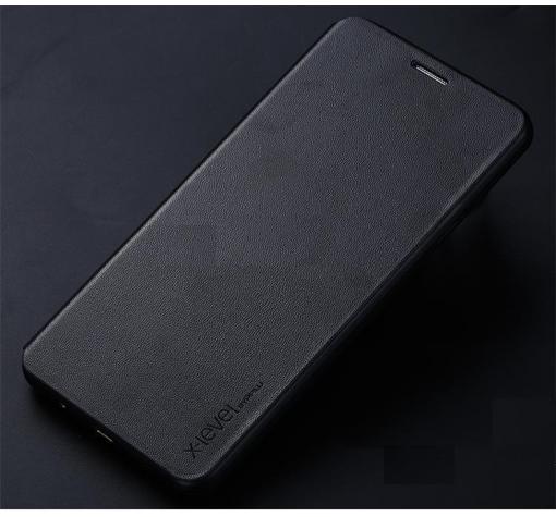 Луксозен кожен калъф Flip тефтер със стойка X-level за Samsung A3 2017 A320 - черен