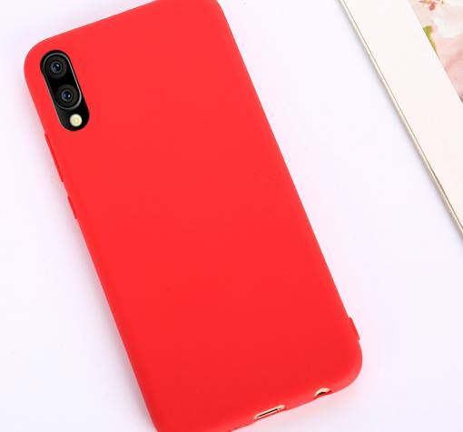 Луксозен силиконов калъф / гръб / TPU за Samsung A70 - червен / гланц
