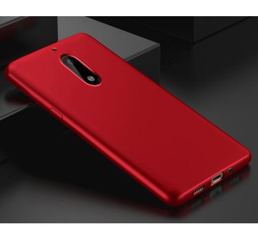 Силиконов калъф / гръб / TPU за Nokia 7 2017 - червен / мат