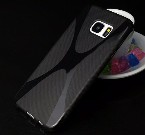Силиконов калъф / гръб / TPU X Line за Samsung S7 G930 / Samsung S7 - черен