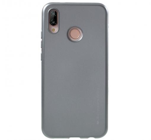 Луксозен силиконов калъф / гръб / TPU MERCURY i-Jelly Case Metallic Finish за Huawei P20 Lite - графит